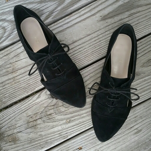 Nine West Shoes - Nine west black cut out oxford suede shoes